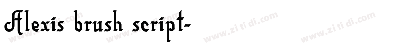 Alexis brush script字体转换